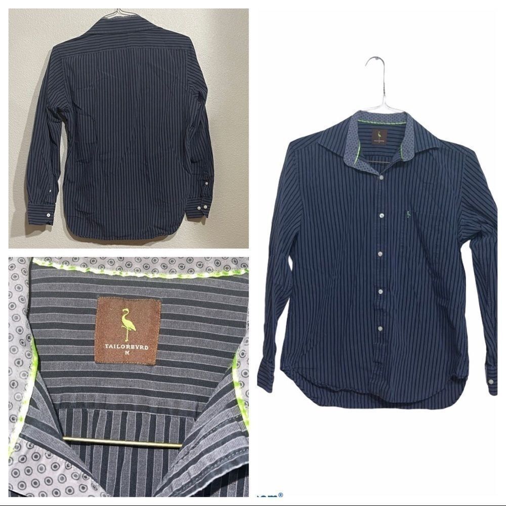 tailorbyrd Mens Casual Button Down Shirt Striped